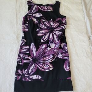 AB Studio Floral Round Neck Dress